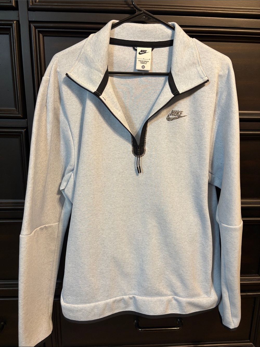 Nike Light Blue & Black Half-Zip Sweatshirt